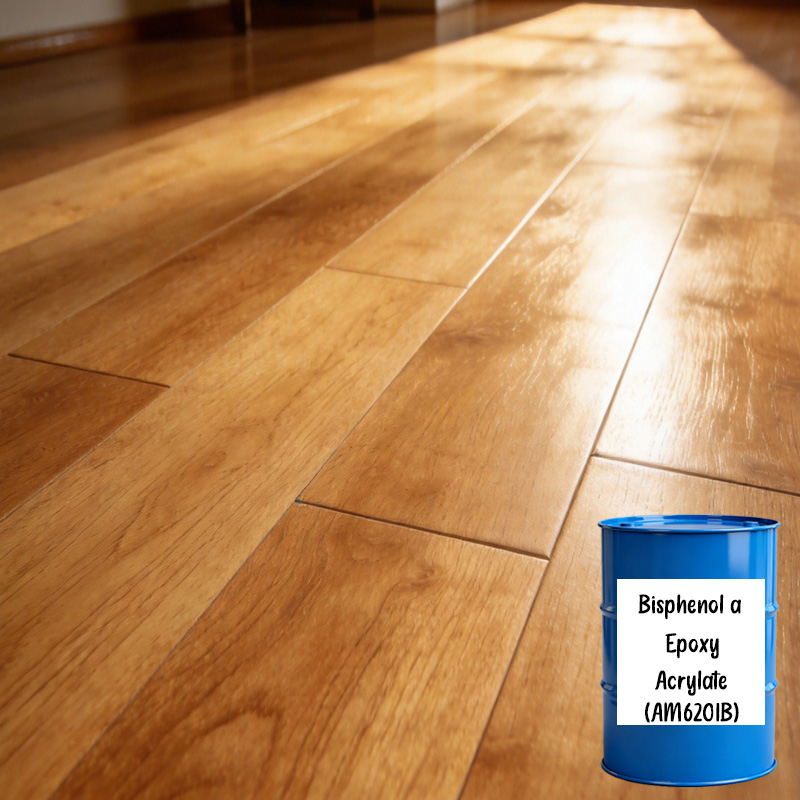 AM6201B Bisphenol A Epoxy Acrylate Oligomer -Low Volume Shrinkage, Rapid Cure & High Hardness for Wood and Flooring Applications.