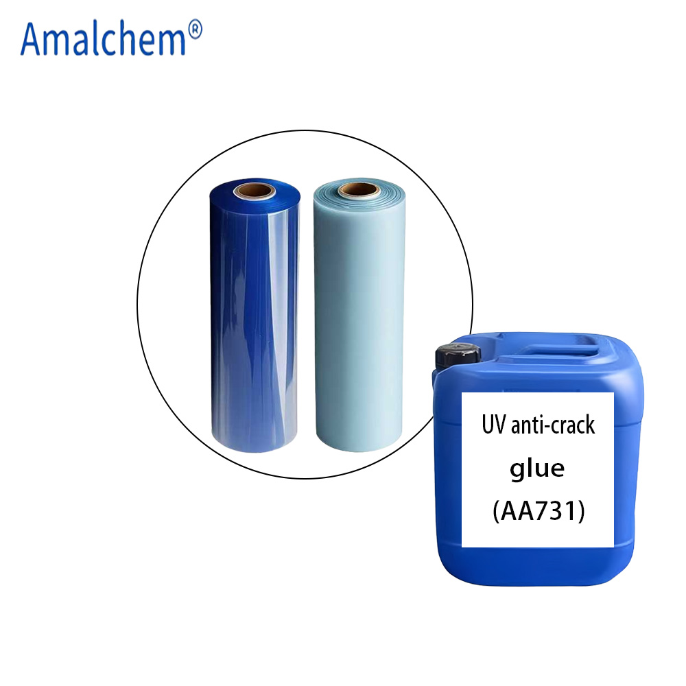 Excellent Elongation PVC UV Curing Anti-Crack Glue UV Curable Adhesive for PVC Film and Pet File.